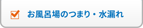 お風呂場のつまり・水漏れ